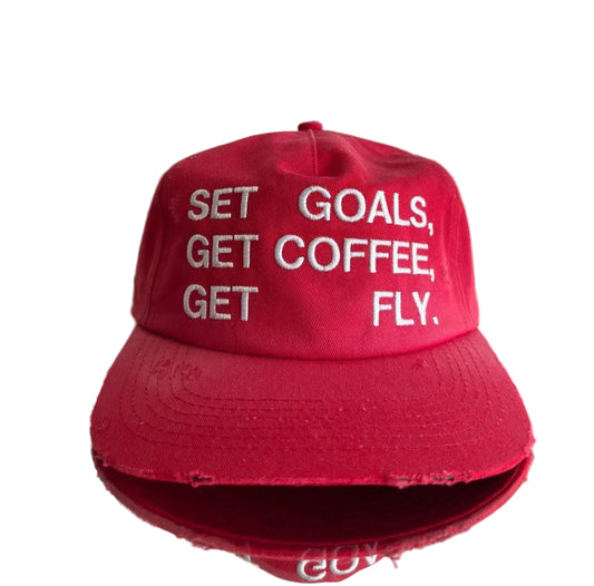 The Motto Hat Sun Faded Red