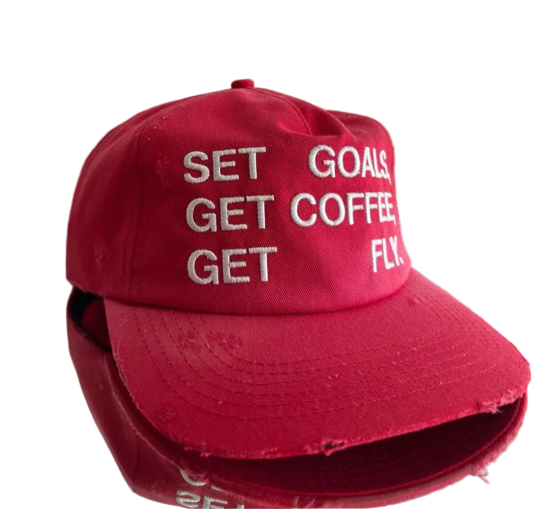 The Motto Hat Sun Faded Red