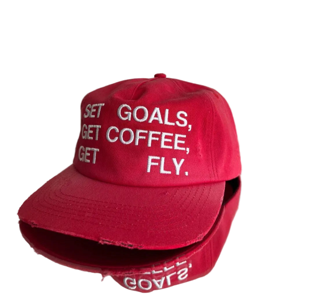 The Motto Hat Sun Faded Red